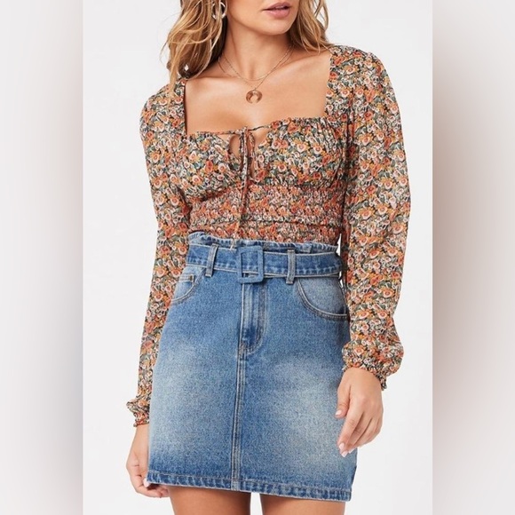 MINKPINK Tops - MINKPINK Fleetwood Floral Top